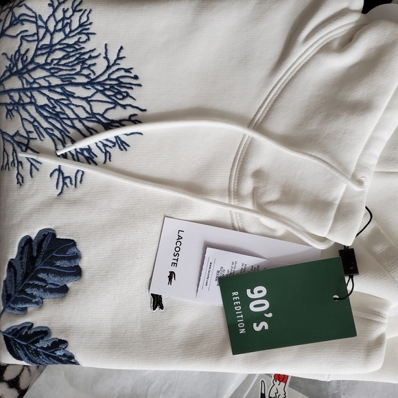 LACOSTE Drawstring-Collar Herbal-Print Sweatshirt - Picture 11 of 13